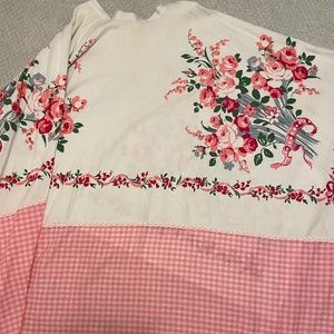 VINTAGE handmade Rose Circle Maxi Skirt